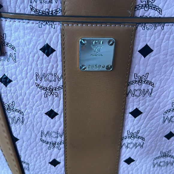 MCM ANYA MEDIUM VISETOS ZIP TOP SHOPPER - Soft pink - Picture 11 of 15